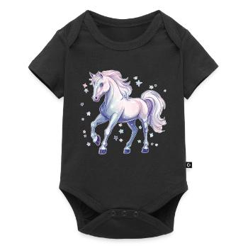 Horse with stars - Baby Premium short-sleeve bodysuit - black - Front