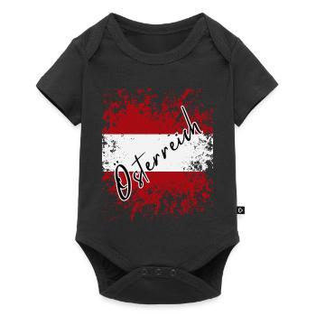 Flag of Austria, Austrian pride - Baby Premium short-sleeve bodysuit - black - Front