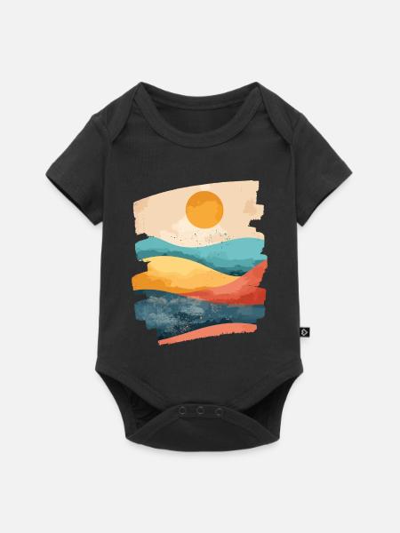 Sommer Sonne - Baby Premium Kurzarmbody - Schwarz
