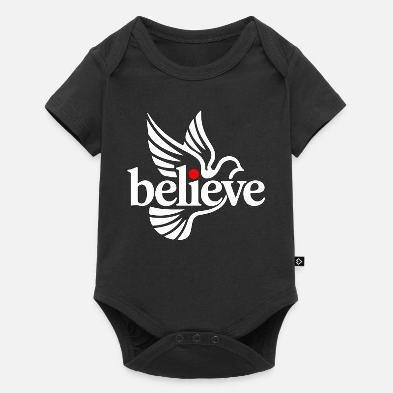 croire - Body à manches courtes Premium Bébé - noir