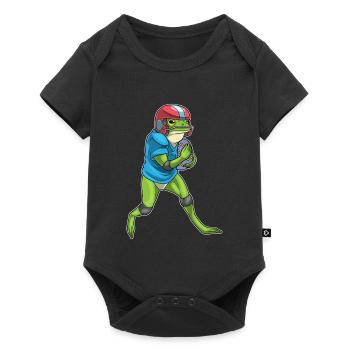Football américain de Pâques Frog - Body à manches courtes Premium Bébé - noir - Devant