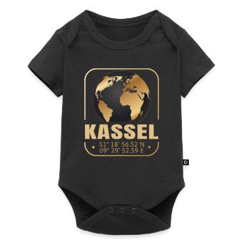 Kassel - Baby Premium Kurzarmbody - Schwarz - Vorne