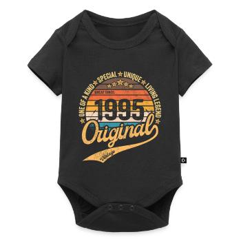 Retro Vintage born in 1995 Vintage 1995 - Baby Premium short-sleeve bodysuit - black - Front