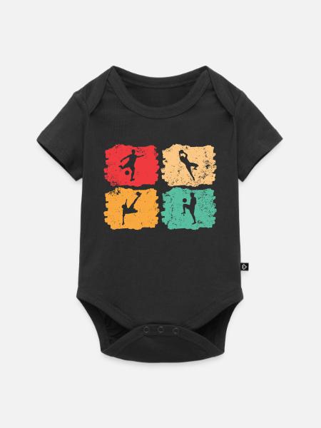 Football vintage – Solar Pulse - Body à manches courtes Premium Bébé - noir