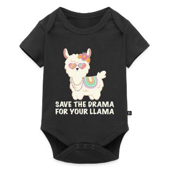 Gardez le drame pour votre lama - Body à manches courtes Premium Bébé - noir - Devant