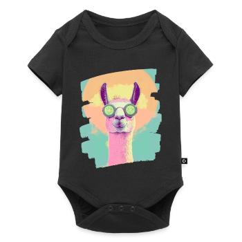 Llama Alpaca Beauty Selfcare Mask - Baby Premium short-sleeve bodysuit - black - Front