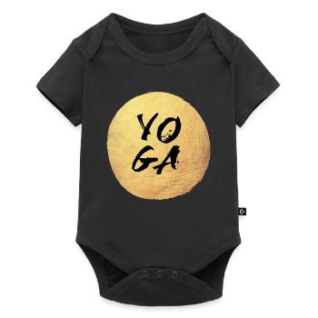 Yoga Gold Center Circle Meditation Concentration - Baby Premium short-sleeve bodysuit - black - Front