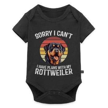 T-shirt humoristique Rottweiler Citation - Body à manches courtes Premium Bébé - noir - Devant