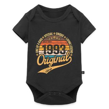 Retro Vintage born in 1993 – Vintage 1993 - Baby Premium short-sleeve bodysuit - black - Front