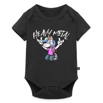 Licorne Métal Road Trip Design Enfants Filles - Body à manches courtes Premium Bébé - noir - Devant