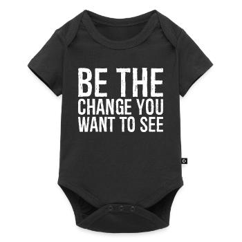 be the change you want to see - Baby Premium short-sleeve bodysuit - black - Front