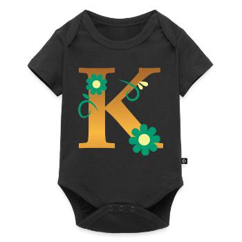 K - Baby Premium Kurzarmbody - Schwarz - Vorne