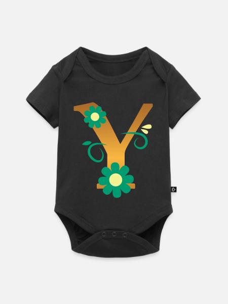 Y - Baby Premium Kurzarmbody - Schwarz