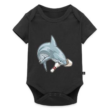 Quille de bowling requin - Body à manches courtes Premium Bébé - noir - Devant