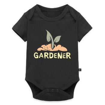 Jardiniers passionnés - plantes et fleurs - Body à manches courtes Premium Bébé - noir - Devant