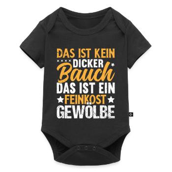 Humorous saying about the belly - Baby Premium short-sleeve bodysuit - black - Front