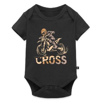Symbole rétro du motocross - Motards et fans de dirt - Body à manches courtes Premium Bébé - noir - Devant