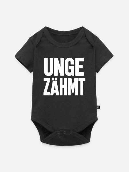 UNGEZÄHMT - Baby Premium Kurzarmbody - Schwarz