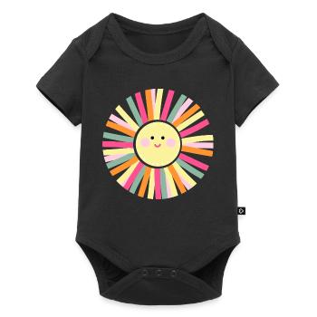 Sunshine puts you in a good mood, colorful sun - Baby Premium short-sleeve bodysuit - black - Front