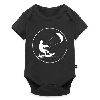 Wind im Griff - Baby Premium Kurzarmbody - Schwarz - Vorne