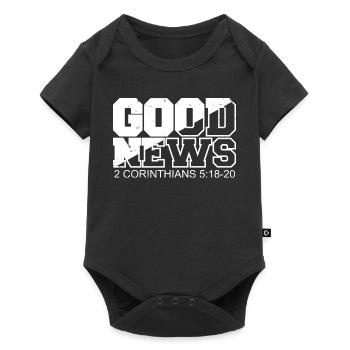 BONNES NOUVELLES Verset biblique Proverbe - Body à manches courtes Premium Bébé - noir - Devant