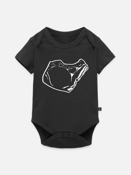 Steak Skizze - Baby Premium Kurzarmbody - Schwarz