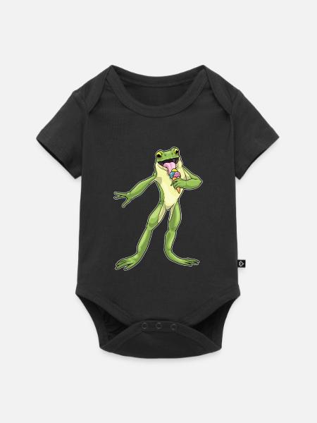 Frosch Waffeleis - Baby Premium Kurzarmbody - Schwarz