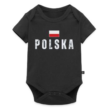 Polish flag, Polish pride - Baby Premium short-sleeve bodysuit - black - Front