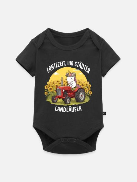 Erntezeit Landläufer - Baby Premium Kurzarmbody - Schwarz