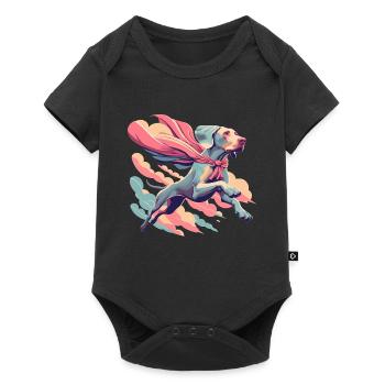 Super Dog Weimaraner Weimi Cape Cape Gift - Baby Premium short-sleeve bodysuit - black - Front