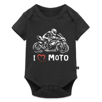 I love Moto - Superbike Motorcycle Racing - Baby Premium short-sleeve bodysuit - black - Front