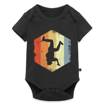 Breakdancer Vintage Look - Body à manches courtes Premium Bébé - noir - Devant