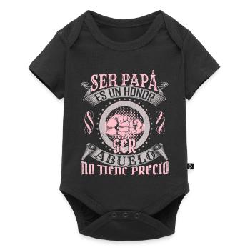 Conception de t-shirt cadeau personnalisé pour la fête des pères - Body à manches courtes Premium Bébé - noir - Devant