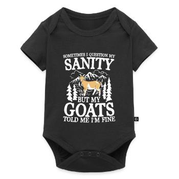 Sometimes i question my sanity - Baby Premium Kurzarmbody - Schwarz - Vorne