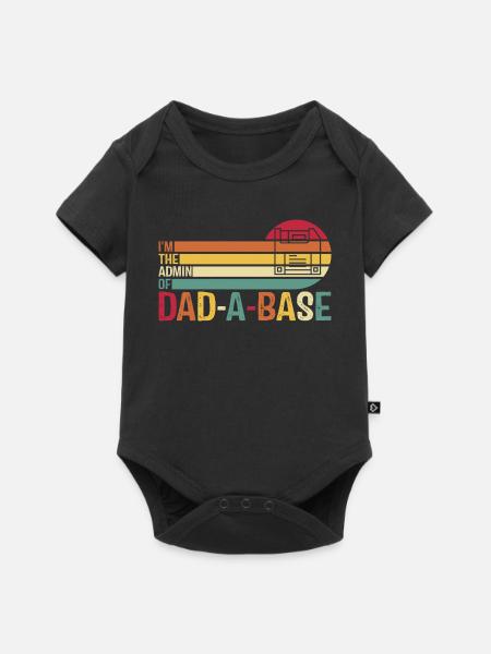 Retro Dad-A-Base Sonnenuntergang Illustration - Baby Premium Kurzarmbody - Schwarz
