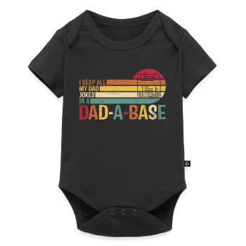 Retro Car Dad Joke T-Shirt Design - Baby Premium short-sleeve bodysuit - black - Front