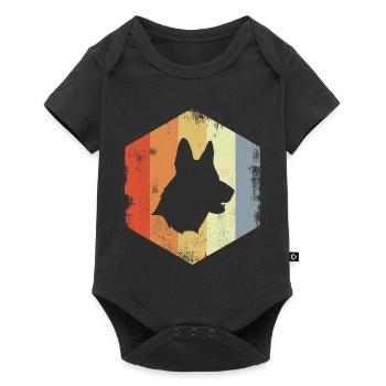 Vintage German Shepherd - Baby Premium short-sleeve bodysuit - black - Front