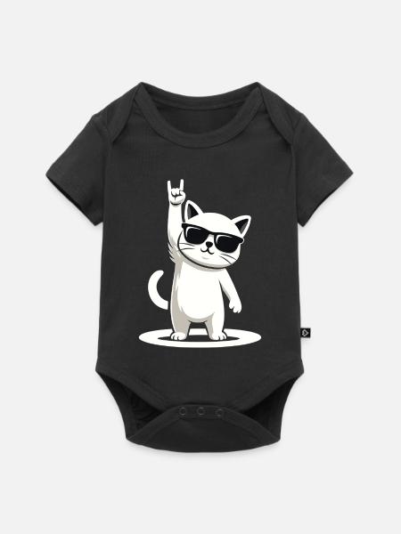 Rock'n' Miez - Baby Premium Kurzarmbody - Schwarz