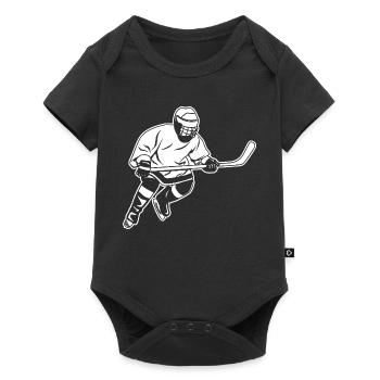 hockey player - Baby Premium short-sleeve bodysuit - black - Front