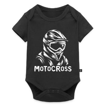 Motocross Logo - Biker and Motorbike Friends Symbol - Baby Premium short-sleeve bodysuit - black - Front