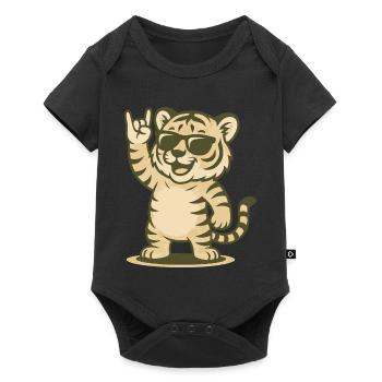 Rock'n'Roar Tiger - Baby Premium short-sleeve bodysuit - black - Front