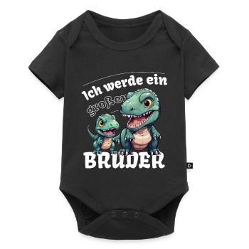 Nachwuchs Verkünden | Ich Werde Großer Bruder 2027 - Baby Premium Kurzarmbody - Schwarz - Vorne
