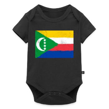 Flag of the Comoros - Baby Premium short-sleeve bodysuit - black - Front