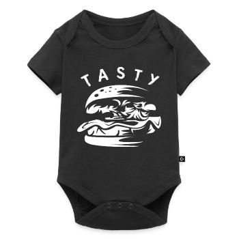 Symbole du Tasty Burger - Logo de la chaîne de restauration rapide - Body à manches courtes Premium Bébé - noir - Devant