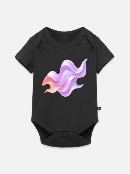 Liquid Waves - Baby Premium Kurzarmbody - Schwarz