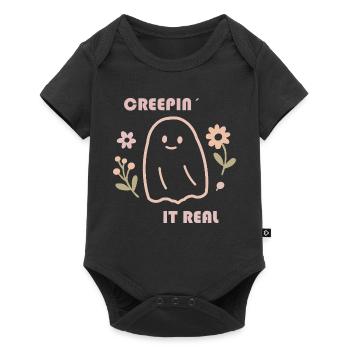 Sweet Ghost Design - Creepin' It Real Retro Look - Body à manches courtes Premium Bébé - noir - Devant