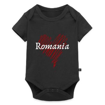 I love Romania, Romanian pride - Baby Premium short-sleeve bodysuit - black - Front