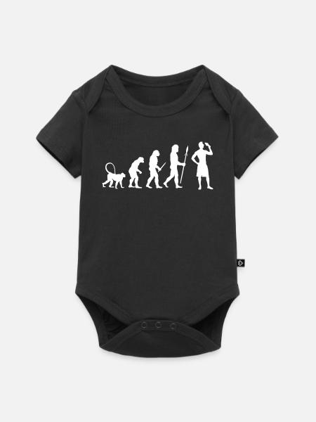 Eiscreme Evolution - Baby Premium Kurzarmbody - Schwarz