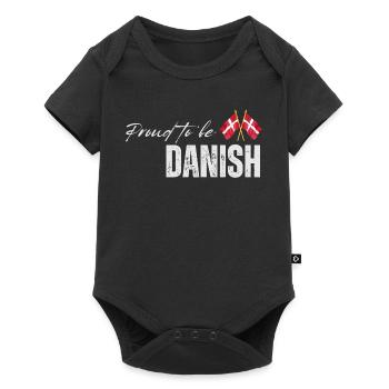 Proud Dane, I love Denmark - Baby Premium short-sleeve bodysuit - black - Front