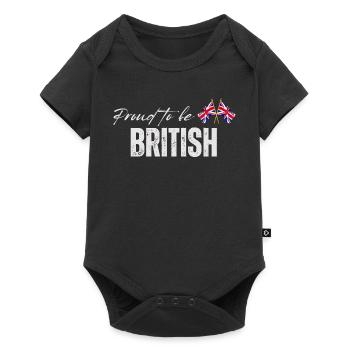 Proud British, I love the UK - Baby Premium short-sleeve bodysuit - black - Front